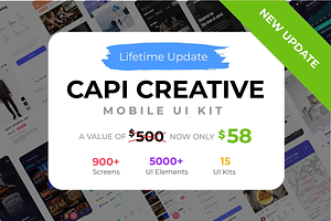 Capi Mobile UI Kit - Lifetime Update