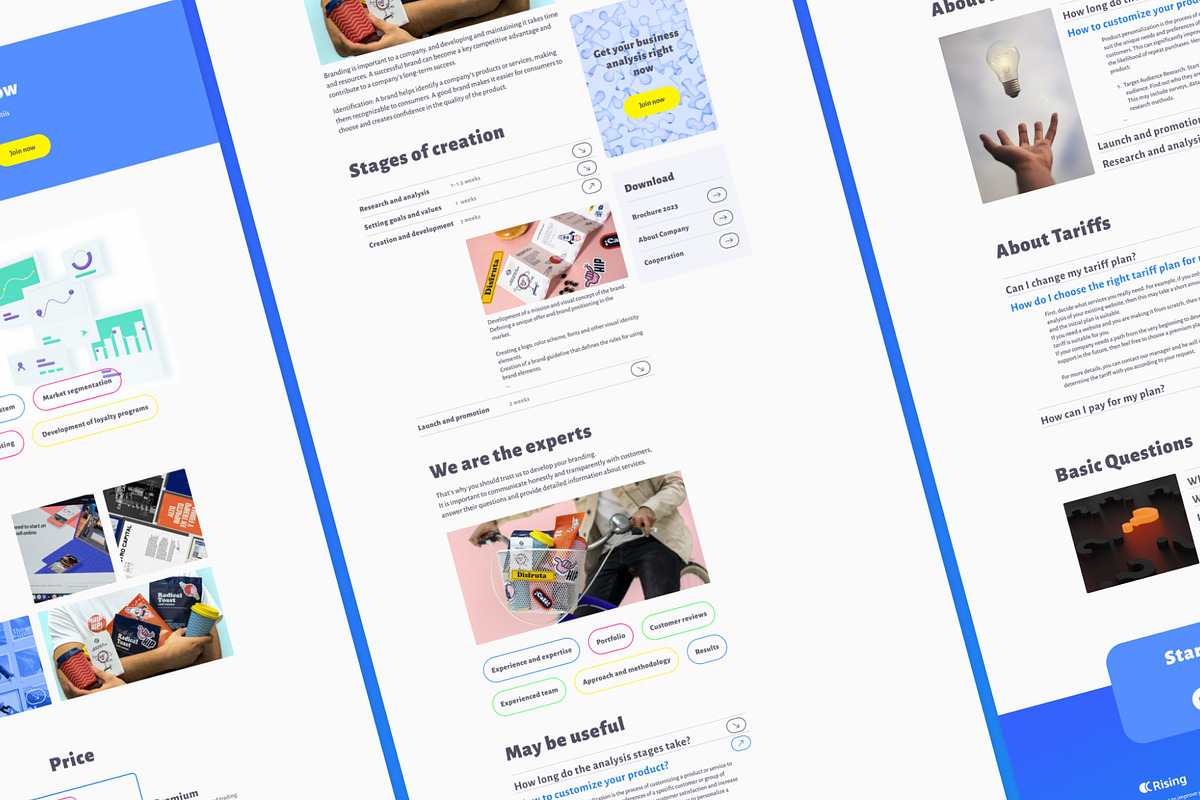 Rising- Marketing Agency Template, a Websites & App Template by Laimmilka (Photo 3 of 3)