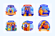Welcome Illustration Art Set, a Person Illustration by Vectors Market (Thumbnail 5 of 9)