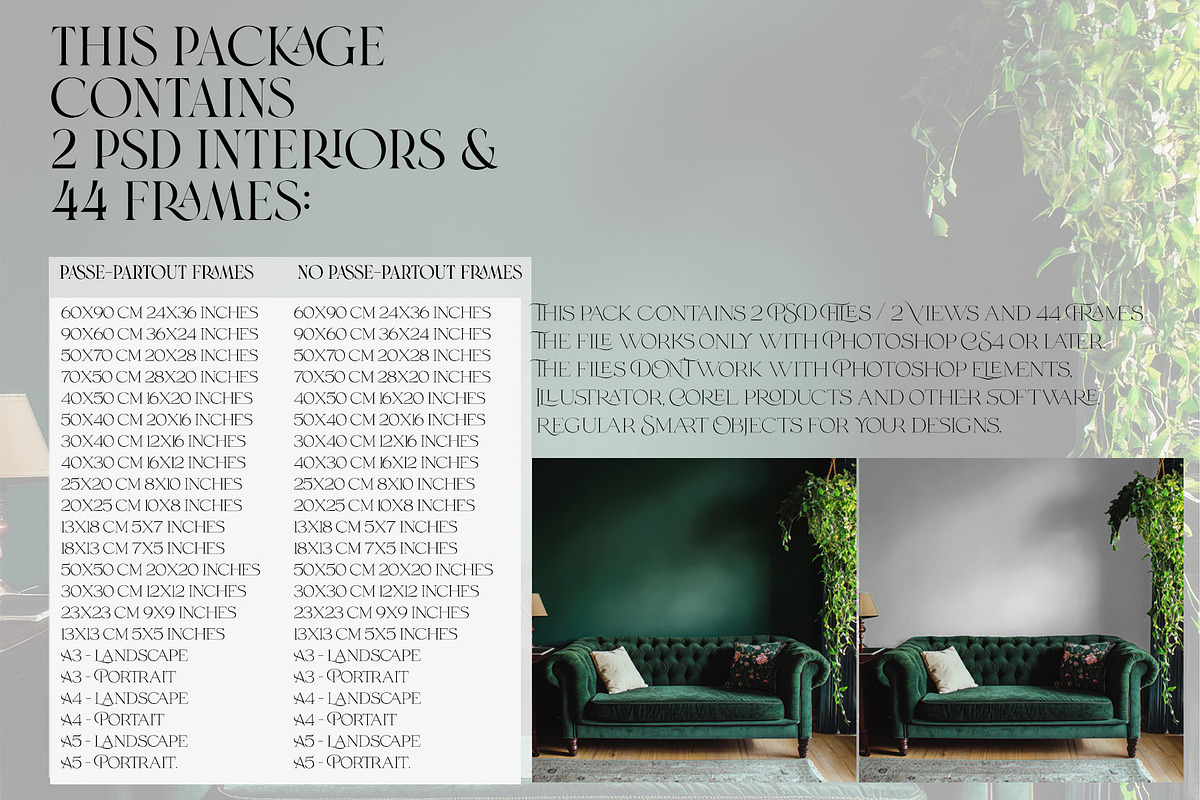 44 Frames and Wallpaper Mockup, a Product Mockup by mock-ups (Photo 2 of 18)