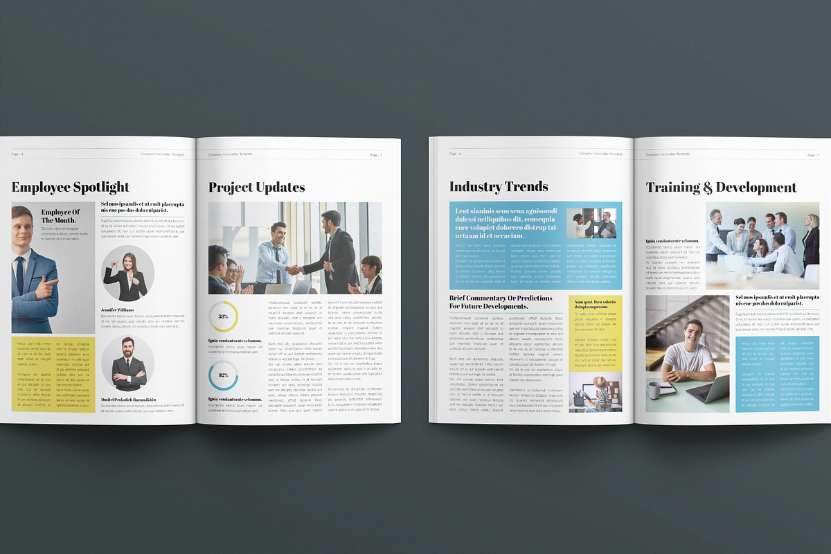 Company Newsletter Template, a Brochure Template by E-Type (Photo 3 of 7)