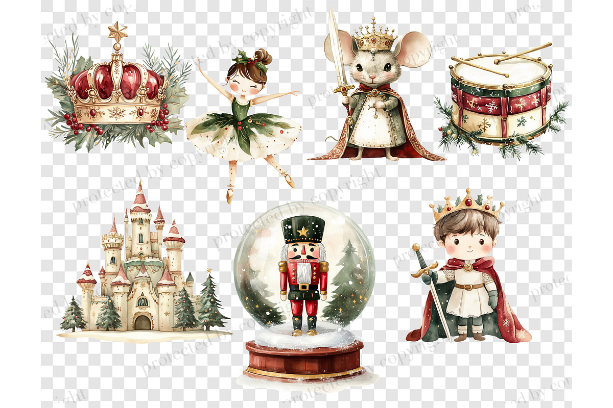 Nutcracker Clipart, a Seasonal Illustration by GlamArtZhanna (Photo 6 of 6)