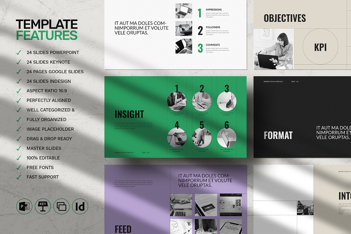 Social Media Strategy Template, a Presentation Template by WhiteGraphic (Photo 2 of 7)