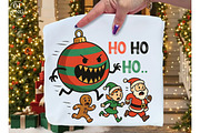 Christmas Ornament Ball Funny Gnome, an Illustration by Libby Wishes (Thumbnail 1 of 8)