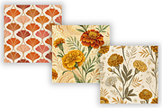 Geometric Marigold Seamless Pattern, a Pattern Graphic by FloridPrintables (Thumbnail 6 of 7)
