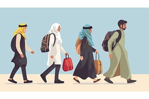 Group Middle Eastern individuals, an Illustration by Vectorstockersland