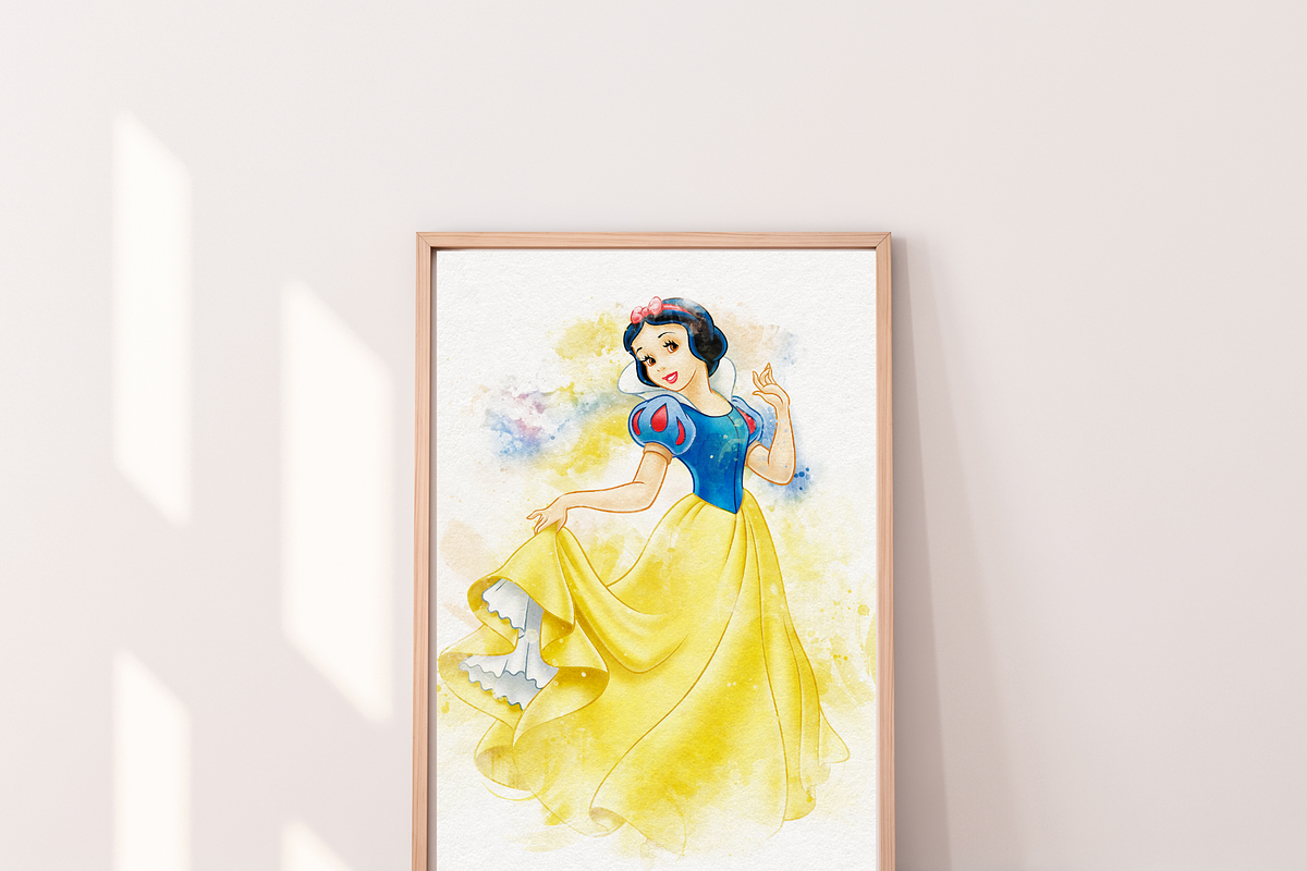 Princess Snow White Watercolor Art, a Person Illustration by Designbudy (Photo 2 of 7)