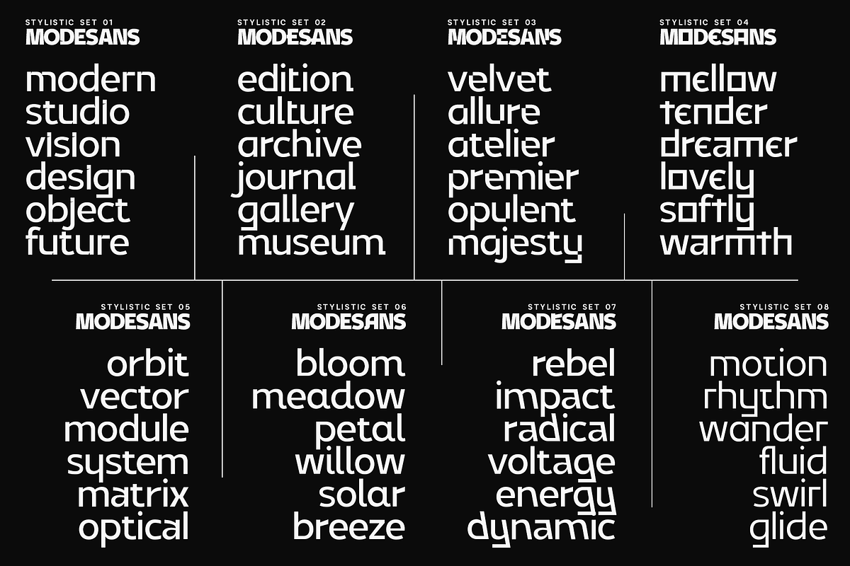 ModeSans Modern Sans Serif Typeface, a Sans Serif Font by VP Fonts (Photo 26 of 39)