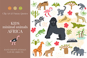 Kids Minimal Animals. Africa, an Object Graphic by Creativemaker (Thumbnail 1 of 11)