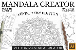 ZenPattern Mandala Creator for Ai, a Plug-in Add-On by Drifter Studio