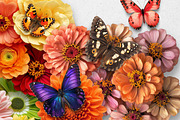 Flowers & Butterflies PNG Objects, an Object Graphic by Iconogenic (Thumbnail 6 of 8)