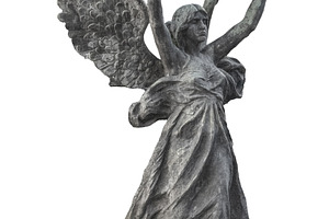 Woman angel sculpture isolated photo, an Arts & Entertainment Photo by DanFLCreativo