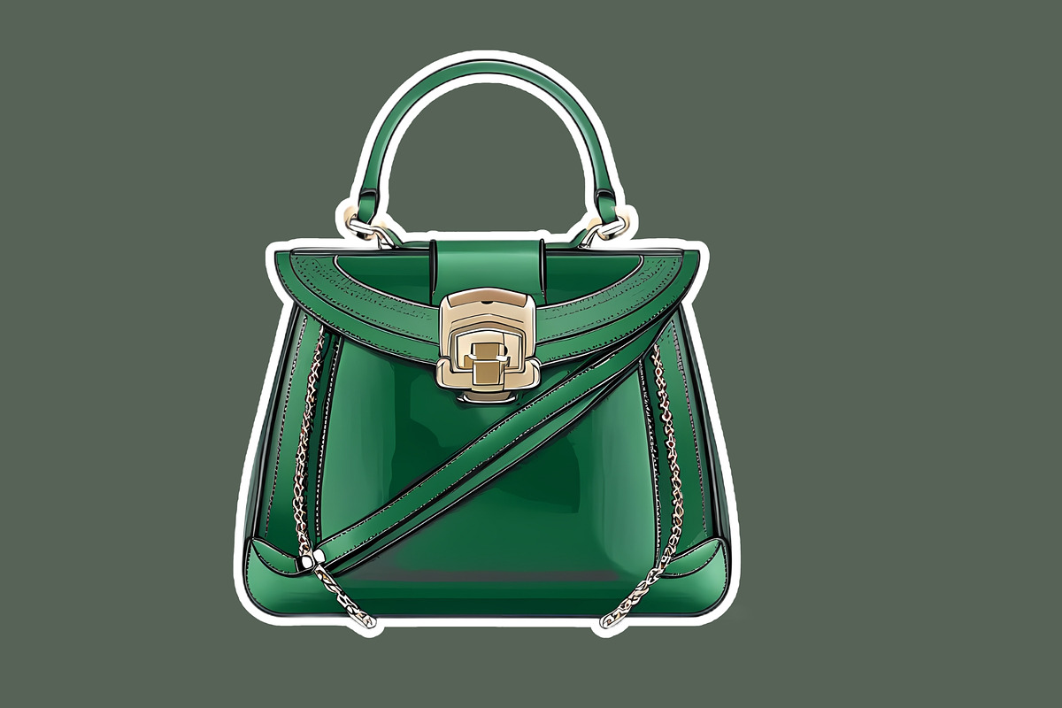 Luxury Handbags Clipart Deep Green, an Object Illustration by Une Affaire de Filles (Photo 5 of 5)