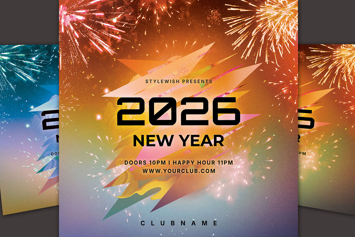 New Year Flyer, a Flyer Template by styleWish