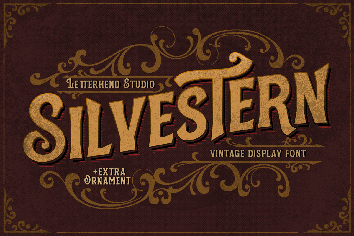 Silvestern - Vintage Display Font, a Font by Letterhend Studio (Photo 1 of 9)