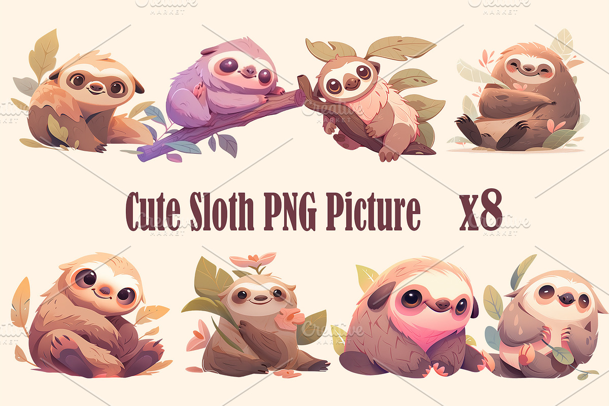 Cute animal collection 400 PNG, an Animal Illustration by DesignFolioHub (Photo 17 of 34)