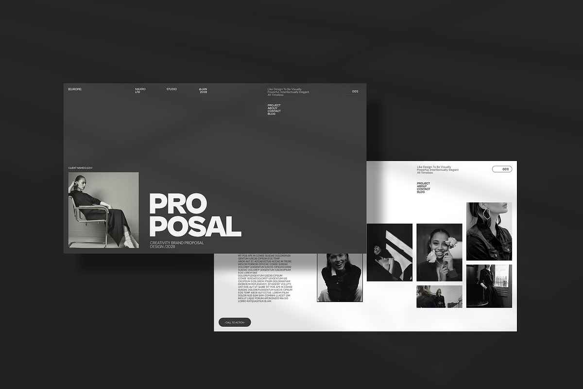 Maxro | Brand Proposal Template, a Presentation Template by Creatiya Type (Photo 2 of 10)