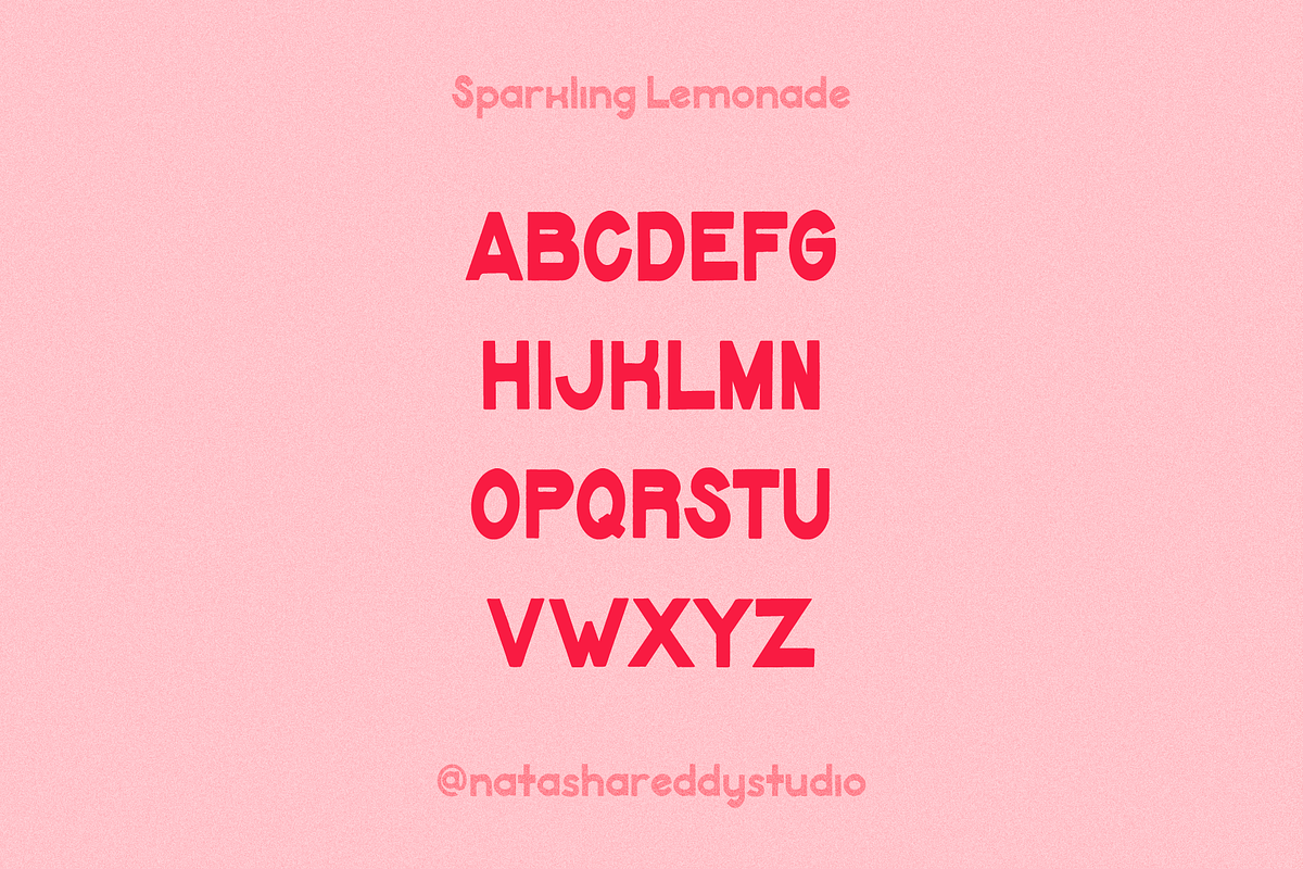 SPARKLING LEMONADE by Natasha Reddy, a Sans Serif Font by Natasha Reddy Studio (Photo 2 of 7)