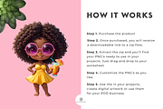 Chibi Afro-American Ilustrations PNG, a Solid Icon by Nina Shaw (Thumbnail 6 of 9)