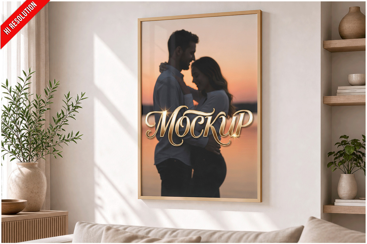 Living Room Poster PSD, an Advertising Mockup by Bruno's Shop (Photo 1 of 3)