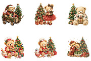 Christmas Bears Festive Teddy, a Seasonal Illustration by CreationArt (Thumbnail 3 of 5)