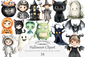 Halloween Clipart, an Illustration by Design Market