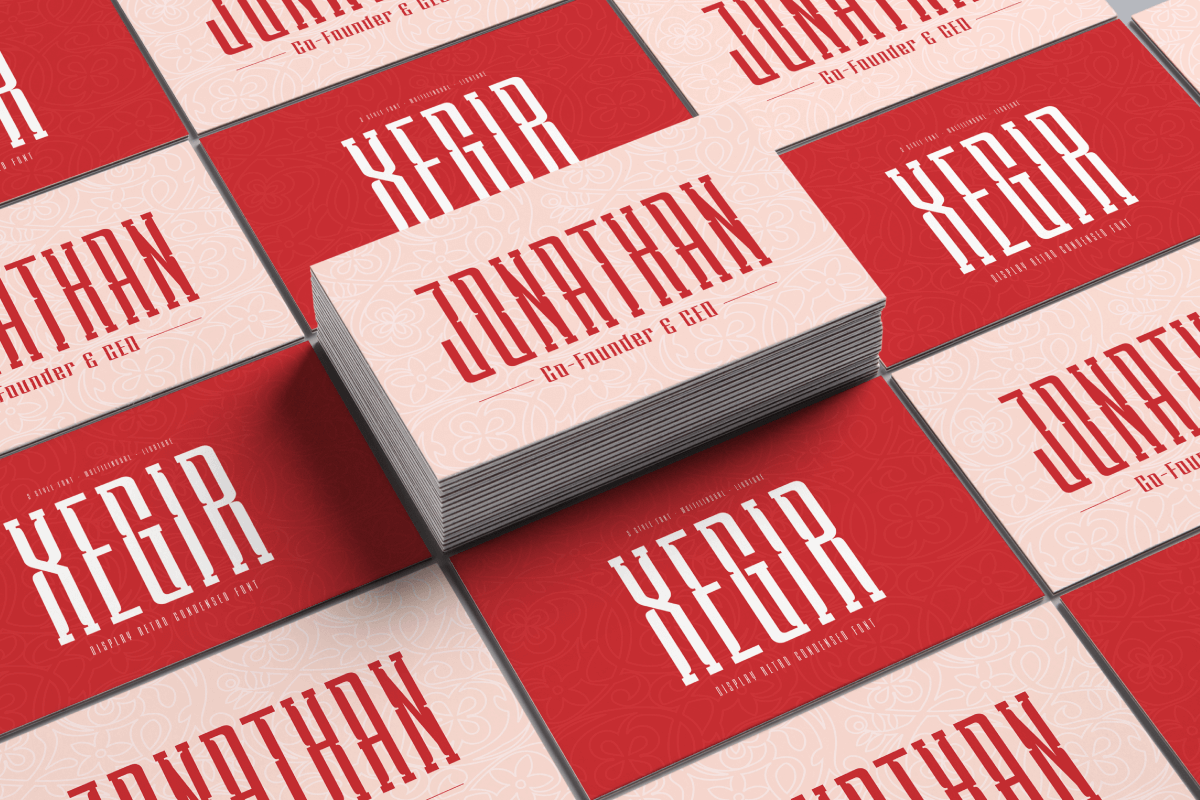 XEGIR | Retro Condensed Font, a Sans Serif Font by twinstd (Photo 11 of 12)