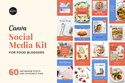 Food Blogger Canva Social Media Kit, a Social Media Template by Rose & Co. (Thumbnail 1 of 7)