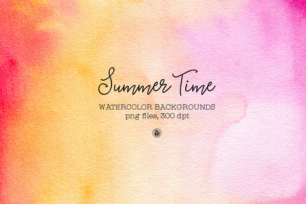 Summer Time - watercolor backgrounds, a Texture Graphic by Webvilla Studio