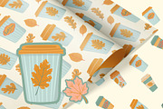 Autumn Coffee patterns & clipart, a Food Illustration by Carpet Tapete Pretzel (Thumbnail 10 of 10)