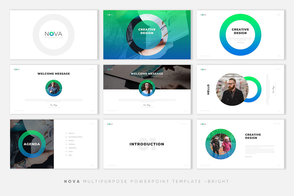 NOVA - Creative PowerPoint Template, a Presentation Template by PPTMORE