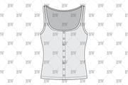 Scalloped Tank Fashion Flat, a Shirt Mockup by haydenwentworth (Thumbnail 2 of 3)