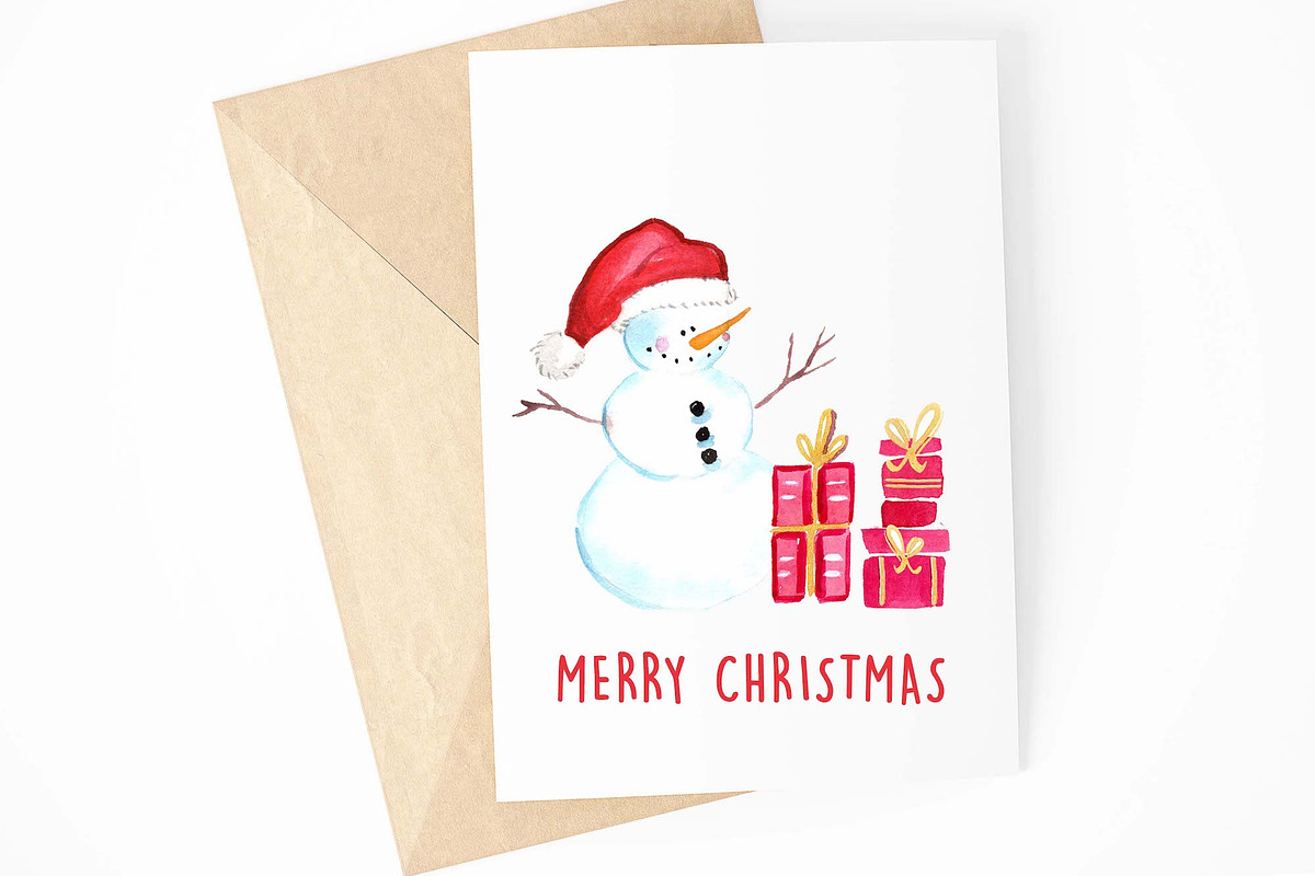 Watercolor Christmas Clipart, an Illustration by Inksnthings (Photo 4 of 4)
