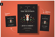 Black Minimal Jesus Ascension Flyer, a Flyer Template by Neermana (Thumbnail 1 of 4)