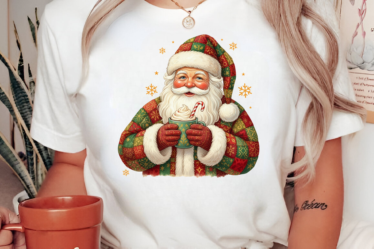 Vintage Santa Claus Wall Art PNG, an Illustration by Libby Wishes (Photo 2 of 6)