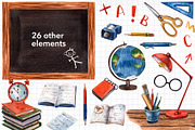 Little Students - Watercolor Clipart, an Education Illustration by Mashamashastu (Thumbnail 4 of 15)