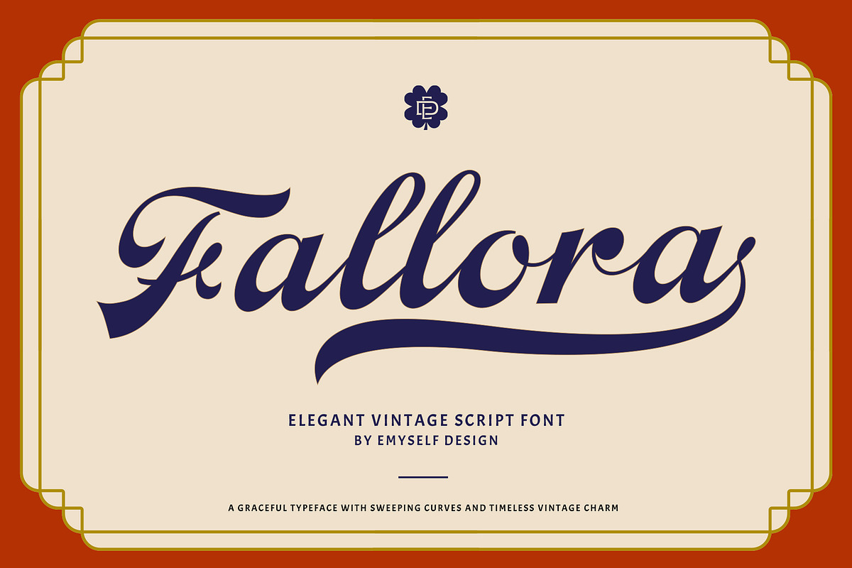 ED Fallora - Vintage Script Font, a Script Font by Emyself Design (Photo 1 of 10)