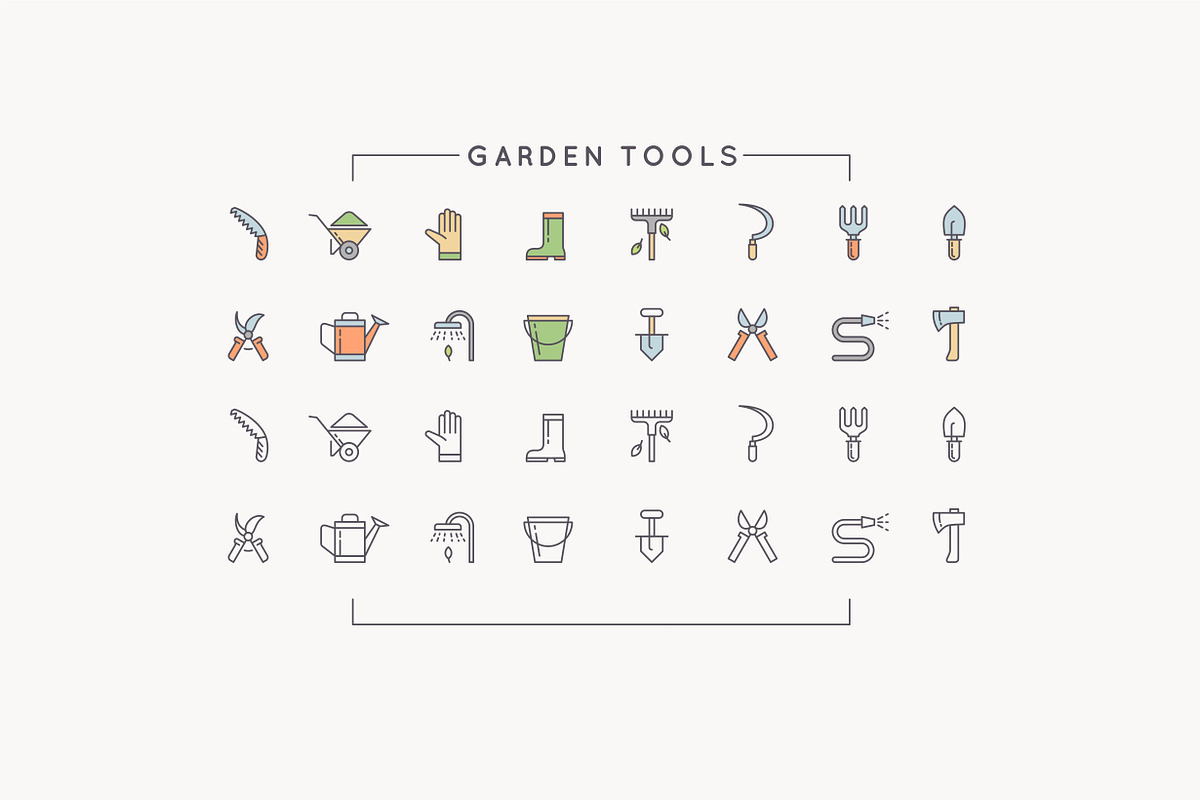 112 icons /farm/gardening/apiculture, an Outline Icon by alekseiderin (Photo 3 of 8)