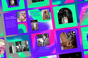 Instagram Social Media CANVA Neon, a Social Media Template by Vermeulen Design Studio (Thumbnail 4 of 8)