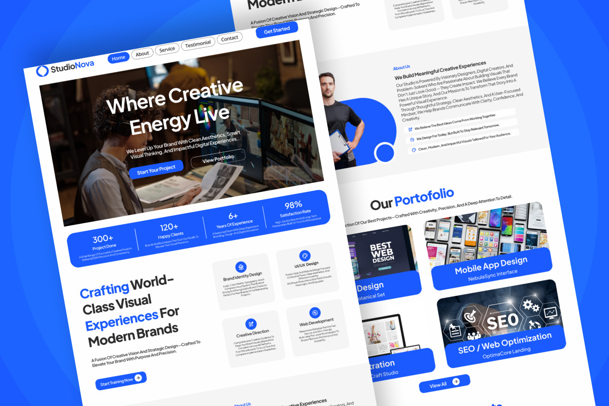 StudioNova Studio Portfolio Landing, a Landing Page Template by productype1 (Photo 4 of 5)
