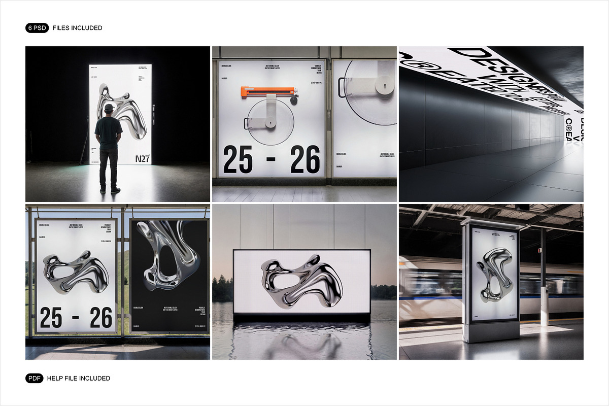 Outdoor Lightbox Mockup Set, an Advertising Mockup by Renderteam (Photo 2 of 8)