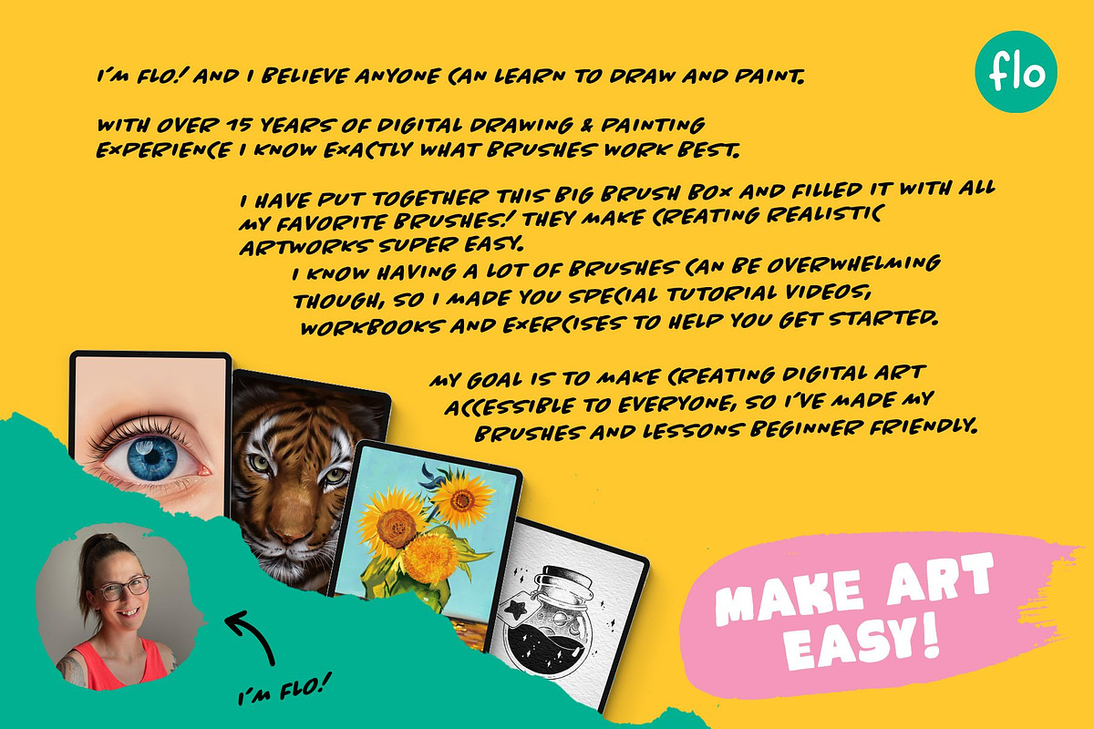Flo’s Big Procreate Brush Box, a Brush Add-On by ArtwithFlo (Photo 2 of 35)