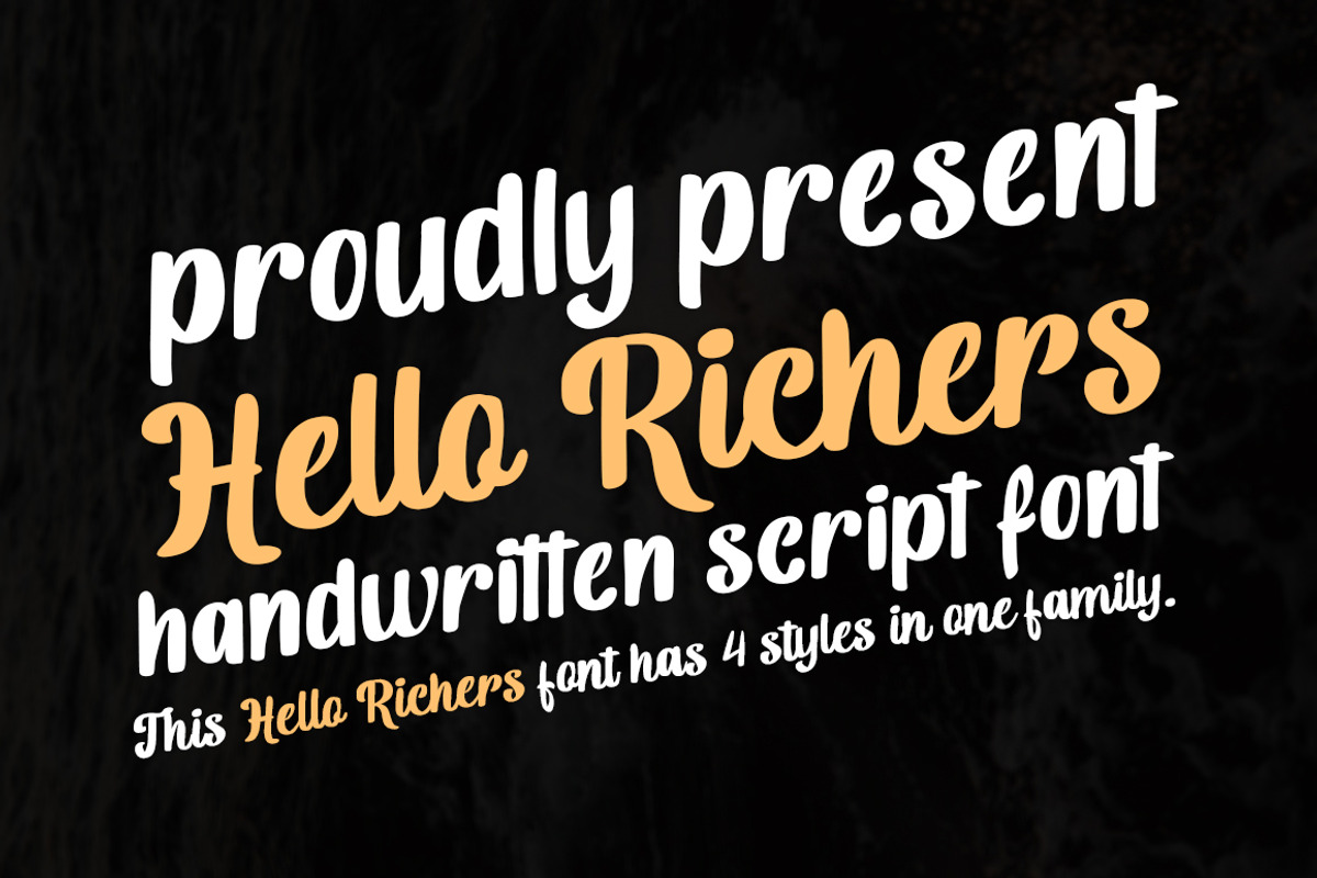 Hello Richers, a Font by Struggle Studio (Photo 1 of 7)