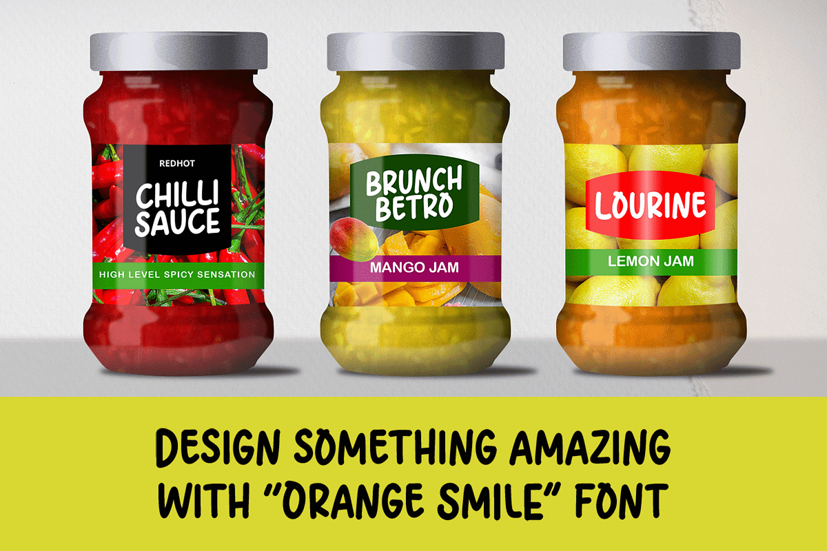 Orange Smile – Playful Display Font, a Sans Serif Font by overlaytemplates (Photo 3 of 5)