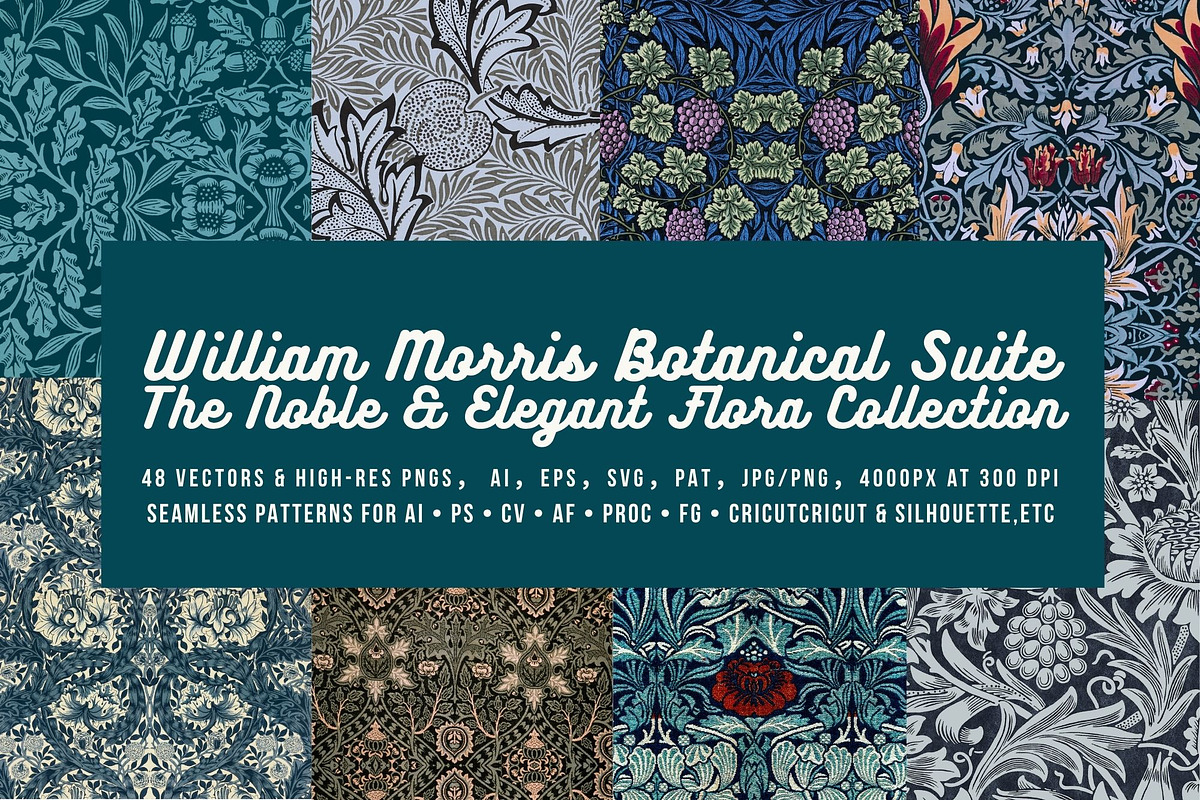 William Morris Seamless Pattern 15, a Pattern Graphic by ARTOZEN DIGITAL (Photo 1 of 15)