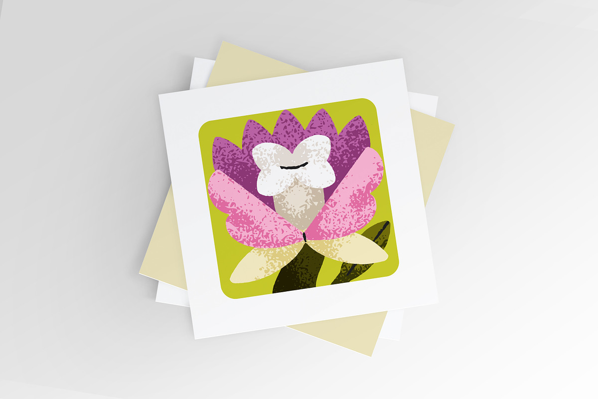 Abstract flowers, poster designs set, a Decorative Illustration by Good Studio (Photo 4 of 8)