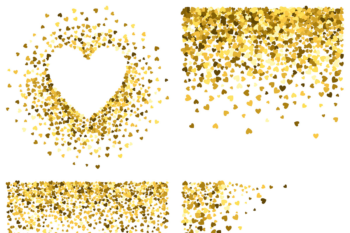 Golden hearts collection, a Pattern Graphic by ekmelica (Photo 8 of 12)