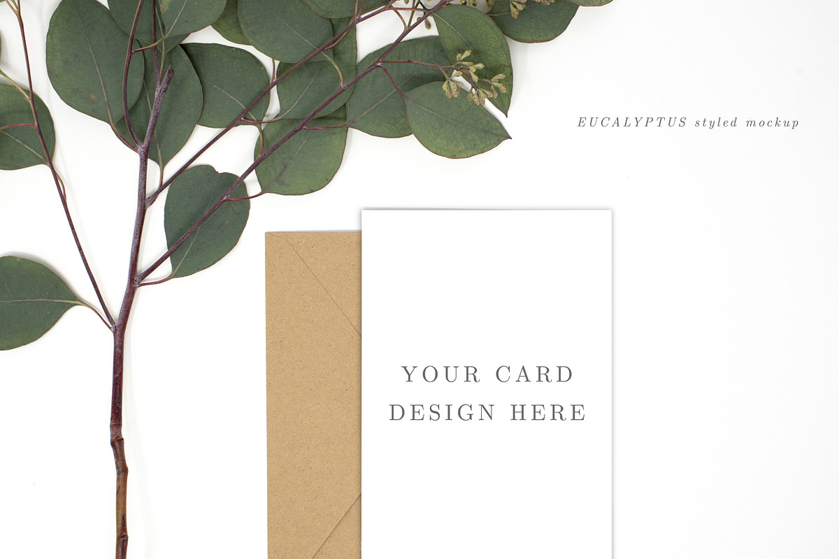 Card Mockup Styled Stock Photography, a Print Template by Hello Moxie