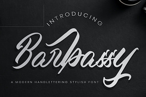 Barbassy a modern handlettering Font