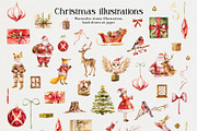 Happy Christmas time- Watercolor set, a Seasonal Illustration by Pamyatka Shop (Thumbnail 11 of 11)